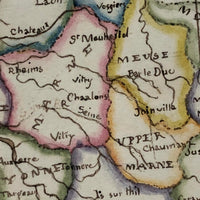 France: Gorgeous c. 1840 Ink and Watercolor Hand-drawn Map