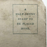 Hand-Drawn Pen and Ink Postcard of Cigar Smoking Man, Signed Ted Cross