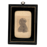 Ethereal Early Framed Silhouette Portrait Photograph of Older Woman