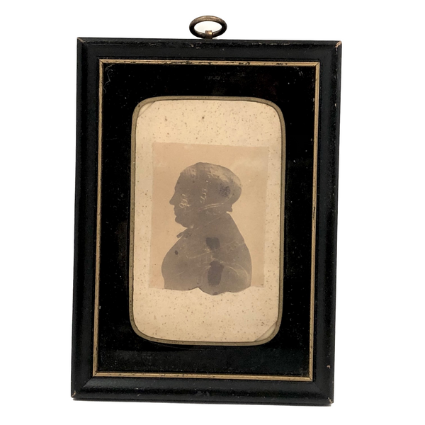Ethereal Early Framed Silhouette Portrait Photograph of Older Woman