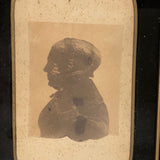 Ethereal Early Framed Silhouette Portrait Photograph of Older Woman