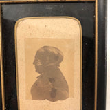 Ethereal Early Framed Silhouette Portrait Photograph of Older Woman
