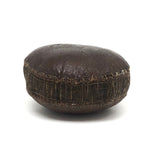 Beautiful Old Hand-stitched Leather and Woven Pin Cushion