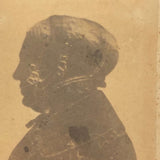 Ethereal Early Framed Silhouette Portrait Photograph of Older Woman
