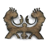 Antique Asian Metal Double Headed Ornament Fragment