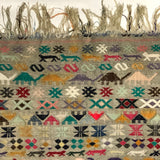 Densely Patterned Hand-Woven Vintage Kilim Rug or Wall Hanging