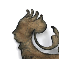 Antique Asian Metal Double Headed Ornament Fragment
