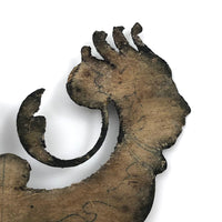 Antique Asian Metal Double Headed Ornament Fragment