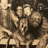 Stunning Antique RPPC of Coal Miners with Dog