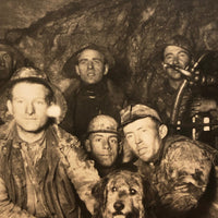 Stunning Antique RPPC of Coal Miners with Dog