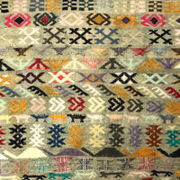 Densely Patterned Hand-Woven Vintage Kilim Rug or Wall Hanging