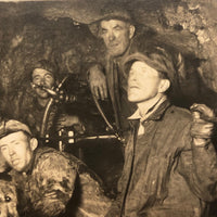 Stunning Antique RPPC of Coal Miners with Dog