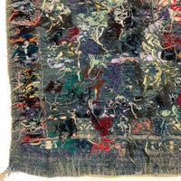 Densely Patterned Hand-Woven Vintage Kilim Rug or Wall Hanging