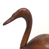 Lovely Small Carved Swan with Rotating Neck Signed
