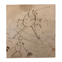 Good For 5 Cents Antique Ink Drawing