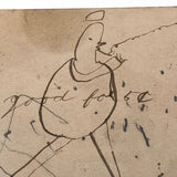 Good For 5 Cents Antique Ink Drawing