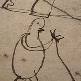 Good For 5 Cents Antique Ink Drawing