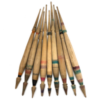 Antique Turned Wooden Yarn Spindles