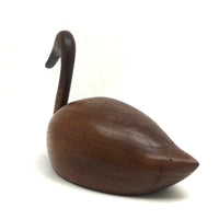 Lovely Small Carved Swan with Rotating Neck Signed