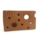 Wooden Swiss cheese Wedge Pen and Pencil Holder