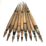 Antique Turned Wooden Yarn Spindles