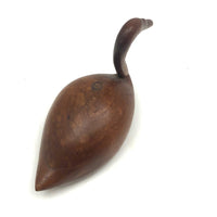 Lovely Small Carved Swan with Rotating Neck Signed