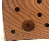 Wooden Swiss cheese Wedge Pen and Pencil Holder