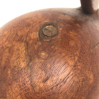 Lovely Small Carved Swan with Rotating Neck Signed