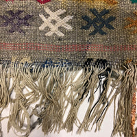 Densely Patterned Hand-Woven Vintage Kilim Rug or Wall Hanging