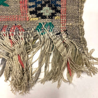 Densely Patterned Hand-Woven Vintage Kilim Rug or Wall Hanging