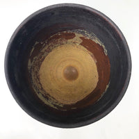 Matte Black Textured Ikebana-style Studio Pottery Vase or Bowl