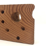 Wooden Swiss cheese Wedge Pen and Pencil Holder