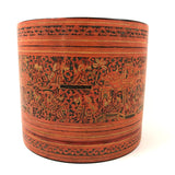 Beautiful Antique Burmese Lacquered Betel Box with Original Interior Trays