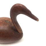 Lovely Small Carved Swan with Rotating Neck Signed