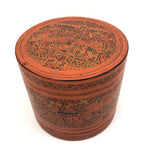 Beautiful Antique Burmese Lacquered Betel Box with Original Interior Trays