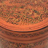 Beautiful Antique Burmese Lacquered Betel Box with Original Interior Trays