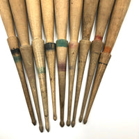 Antique Turned Wooden Yarn Spindles