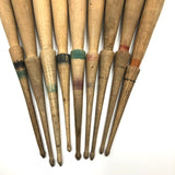 Antique Turned Wooden Yarn Spindles