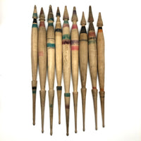 Antique Turned Wooden Yarn Spindles
