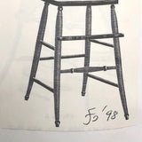 James Bone Cat Whiskers on Wicker High Chair Drawing on Collage