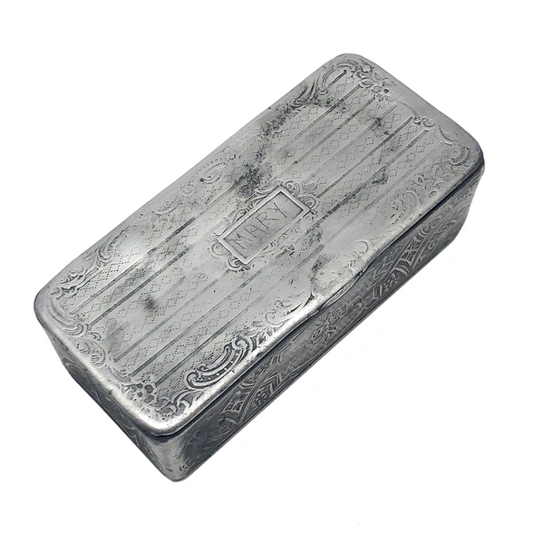 Mary's Antique Pewter Snuff Box