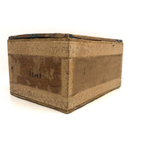 Victorian Wallpaper Covered and Lined Box with Portrait and Seaweed Patterns