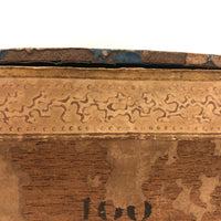 Victorian Wallpaper Covered and Lined Box with Portrait and Seaweed Patterns