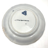 SOLD (for YB) Vieillard Bordeaux c. 1850s French Faience Blue & White Rebus Plates - Set of 6