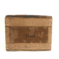 Victorian Wallpaper Covered and Lined Box with Portrait and Seaweed Patterns