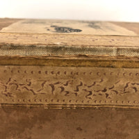 Victorian Wallpaper Covered and Lined Box with Portrait and Seaweed Patterns