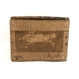 Victorian Wallpaper Covered and Lined Box with Portrait and Seaweed Patterns