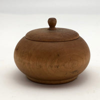 Small Round Lidded Wooden Treen Box