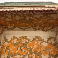 Victorian Wallpaper Covered and Lined Box with Portrait and Seaweed Patterns