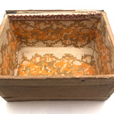 Victorian Wallpaper Covered and Lined Box with Portrait and Seaweed Patterns